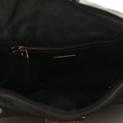 Prada Tessuto Nylon Vitello Shoulder Bag Black 5 of 12