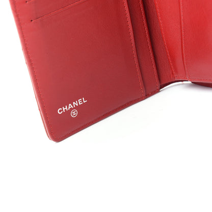 Chanel Patent Calfskin Quilted Yen Wallet Red 6 of 9