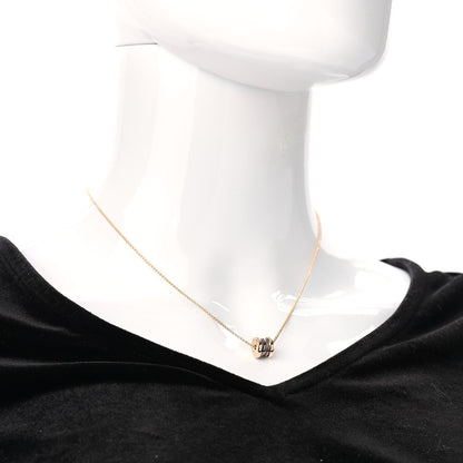 Bulgari 18K Rose Gold Cermet Small B.Zero1 Pendant Necklace 2 of 9