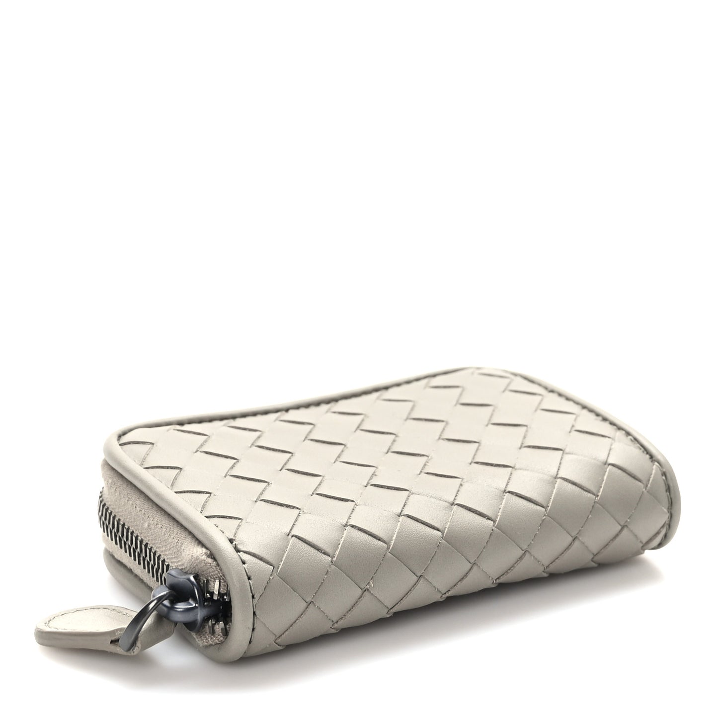 Nappa Intrecciato Zip Wallet Fume