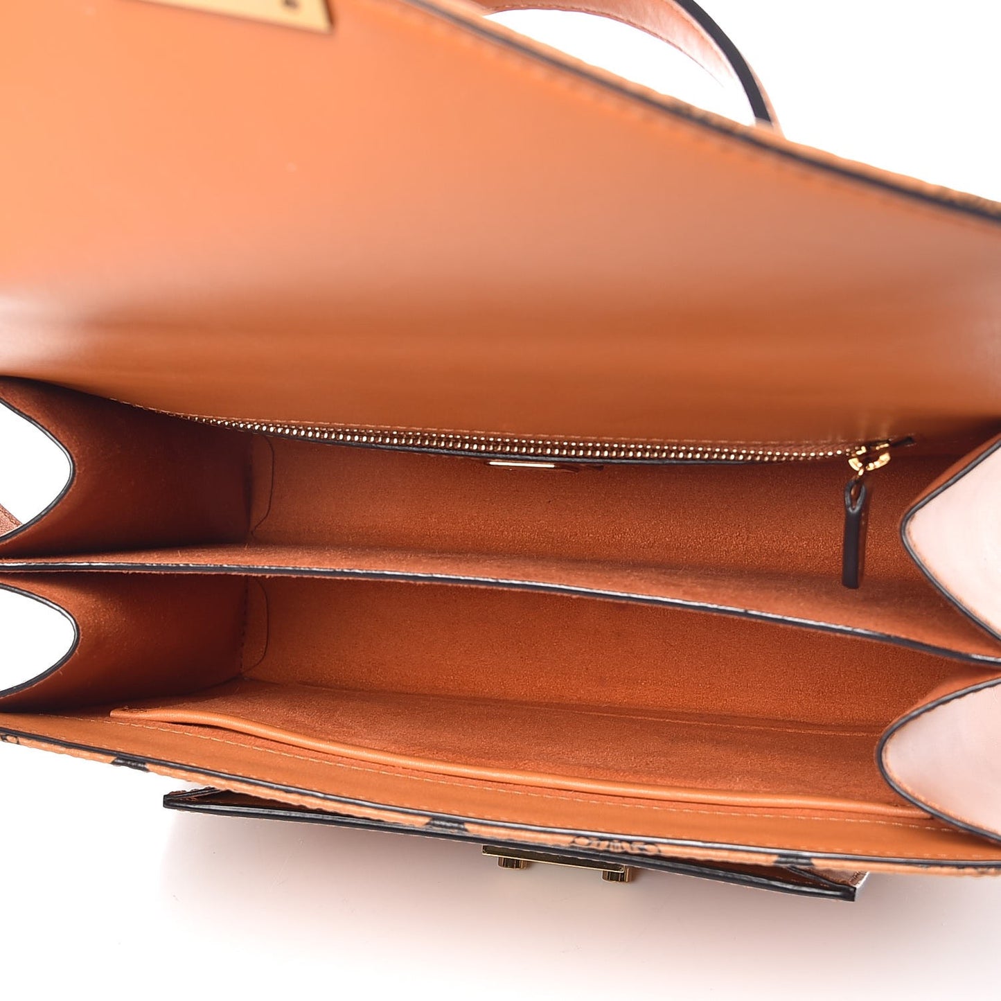 Visetos Medium Patricia Pocket Satchel Cognac