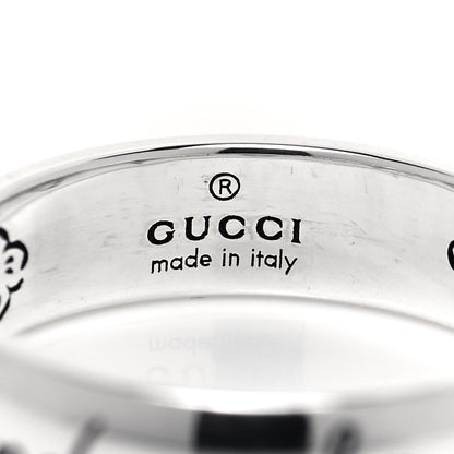Gucci Sterling Silver Blind for Love Band Ring 54 7 4 of 5