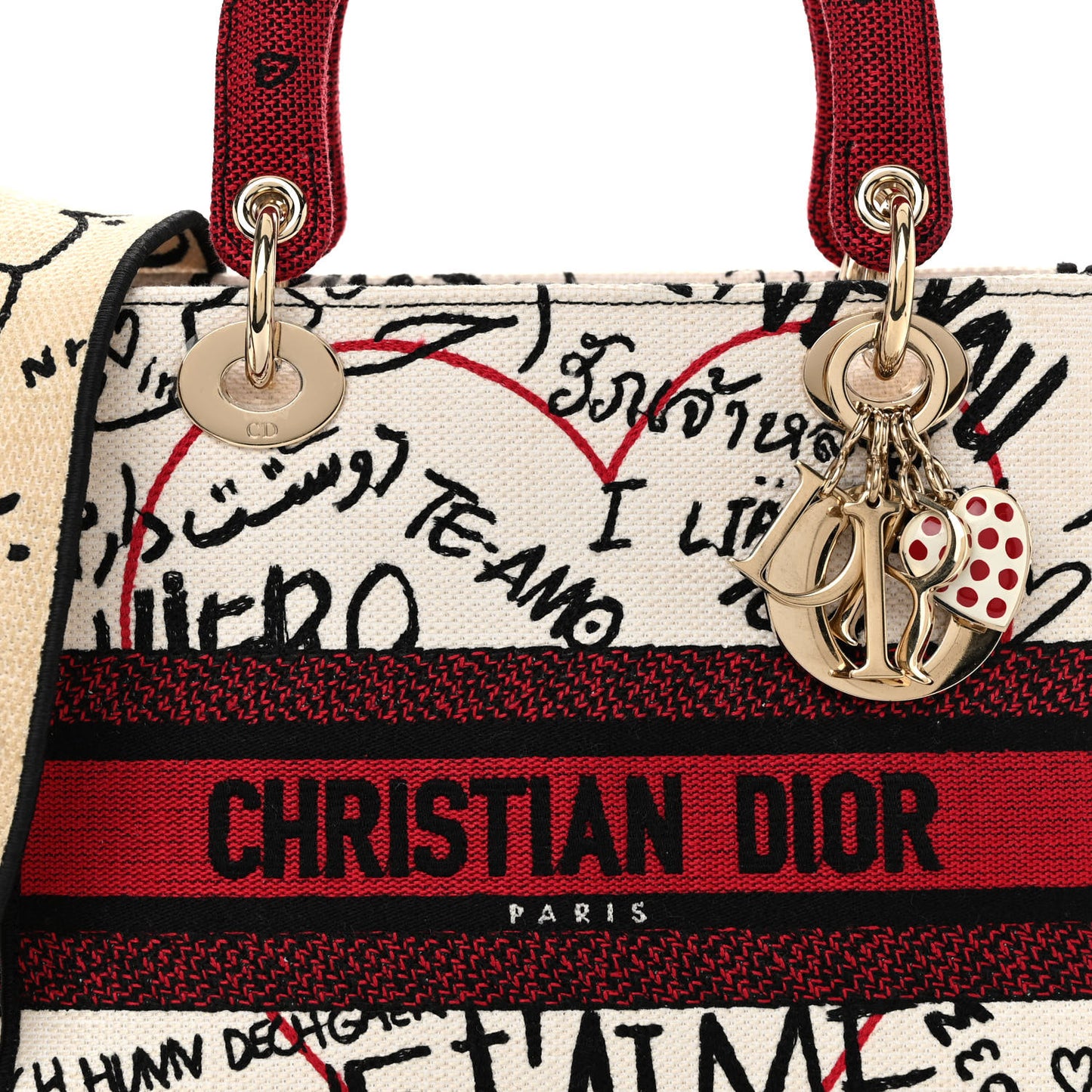 Canvas Medium DiorAmour Graffiti Lady D-Lite Latte