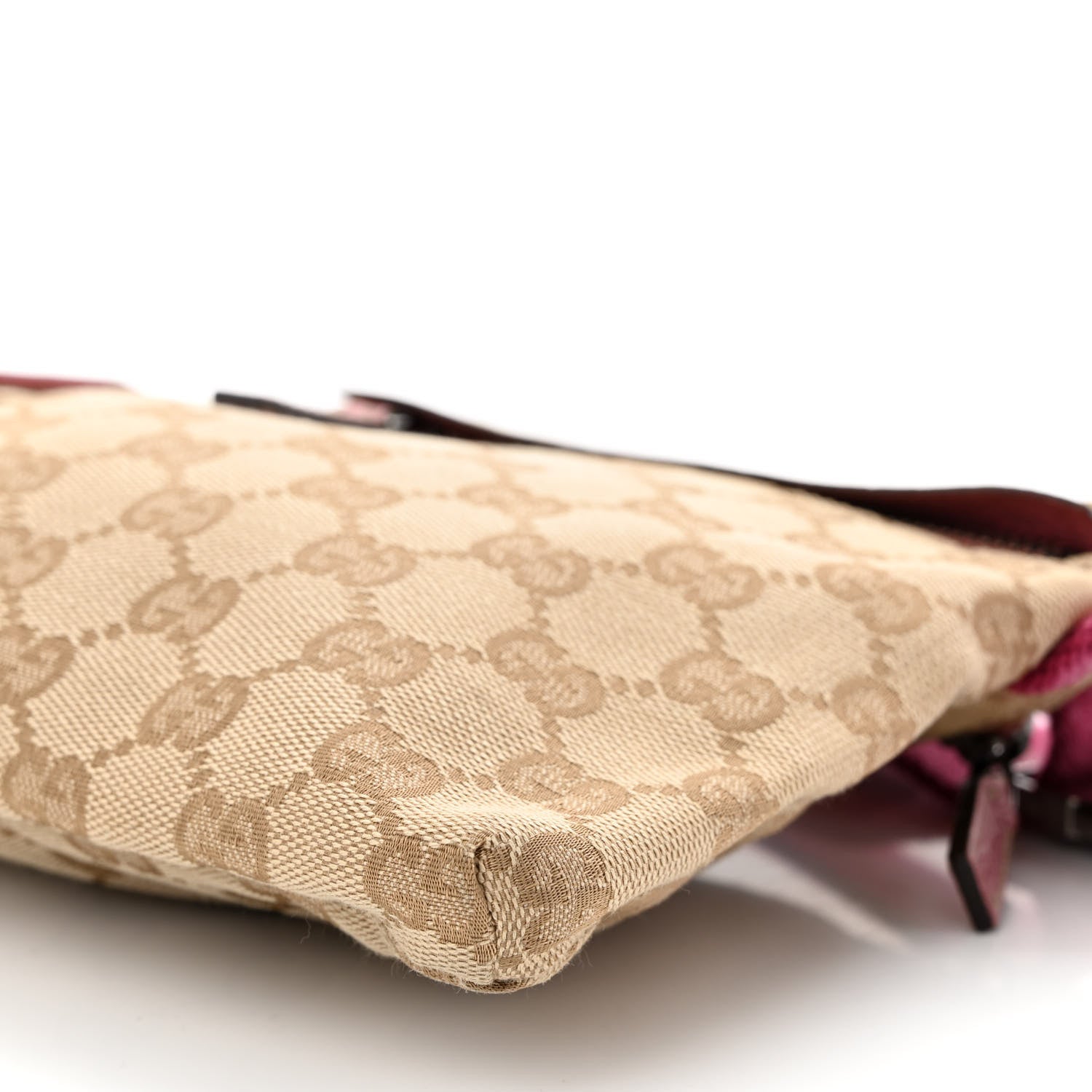 Gucci GG Monogram Web Double Pocket Belt Bag Pink 12 of 13