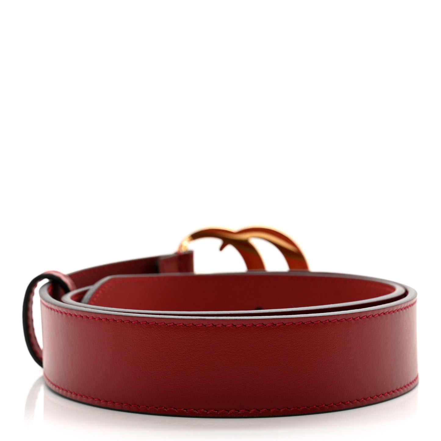 Plutone Calfskin Double G 30mm Belt 75 30 Rosso