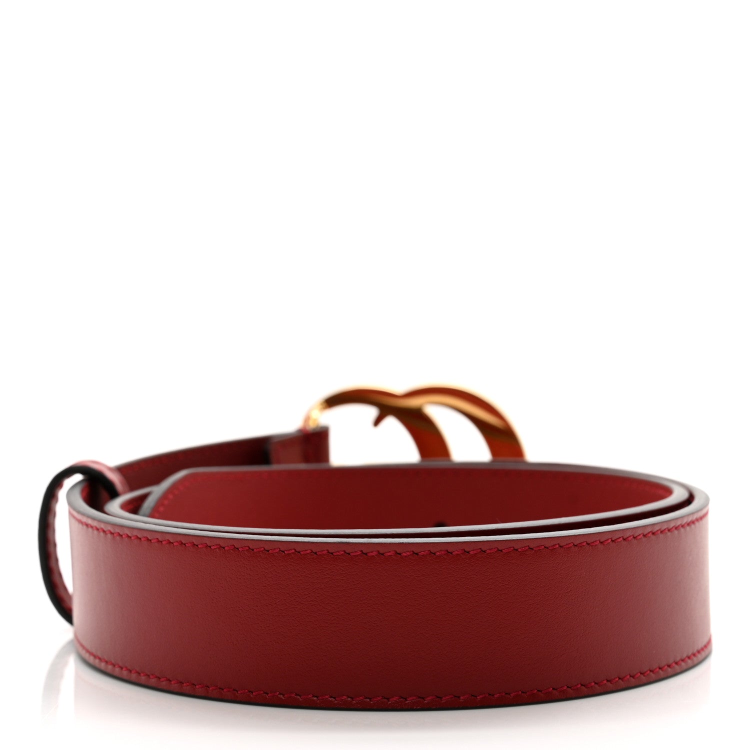 Gucci Plutone Calfskin Double G 30mm Belt 75 30 Rosso 2 of 4