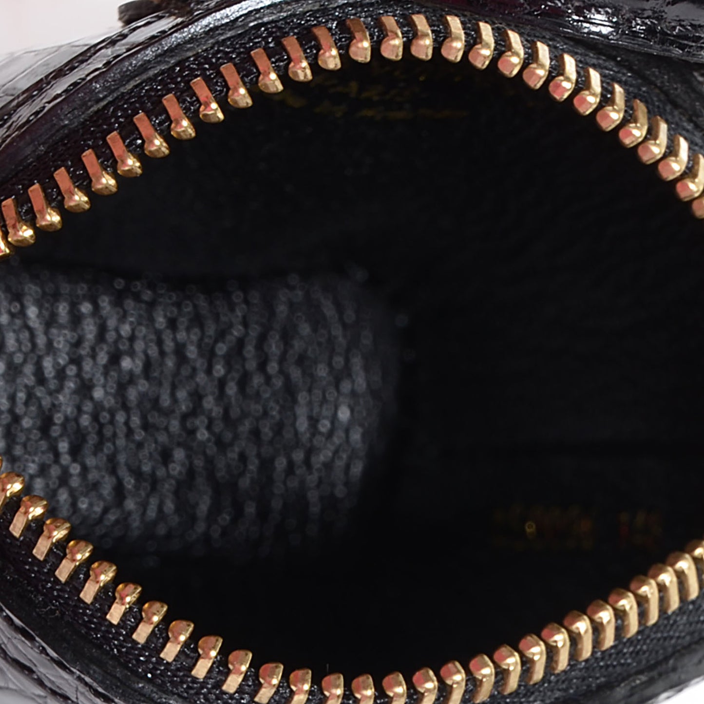 Alligator Mini Lockit Bag Charm Black