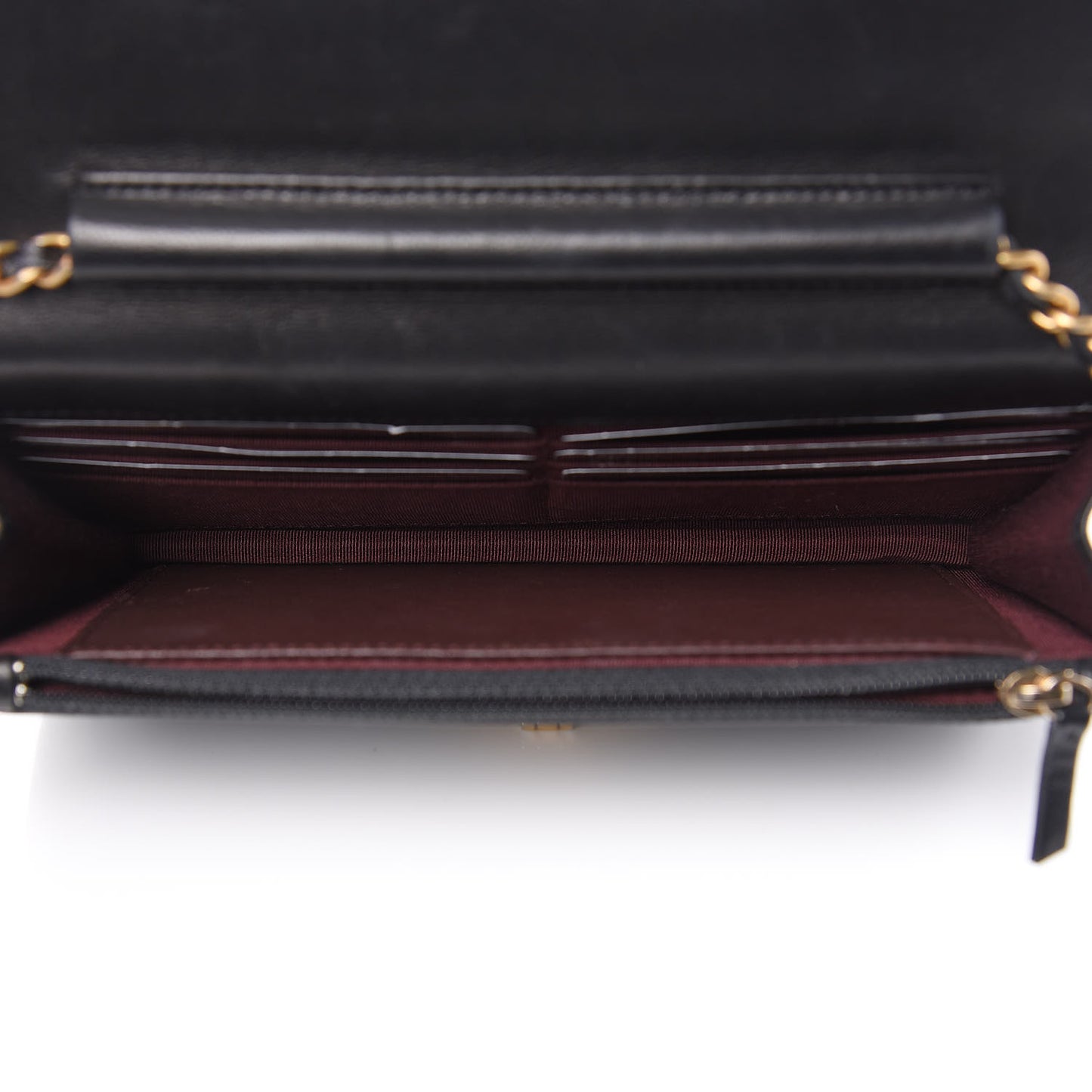 Aged Calfskin Quilted Reissue Wallet On Chain WOC Black