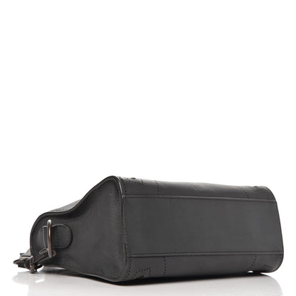 Balenciaga Veau Soyeux Perforated Blackout Hardware Mini City Gris Fossile 4 of 7