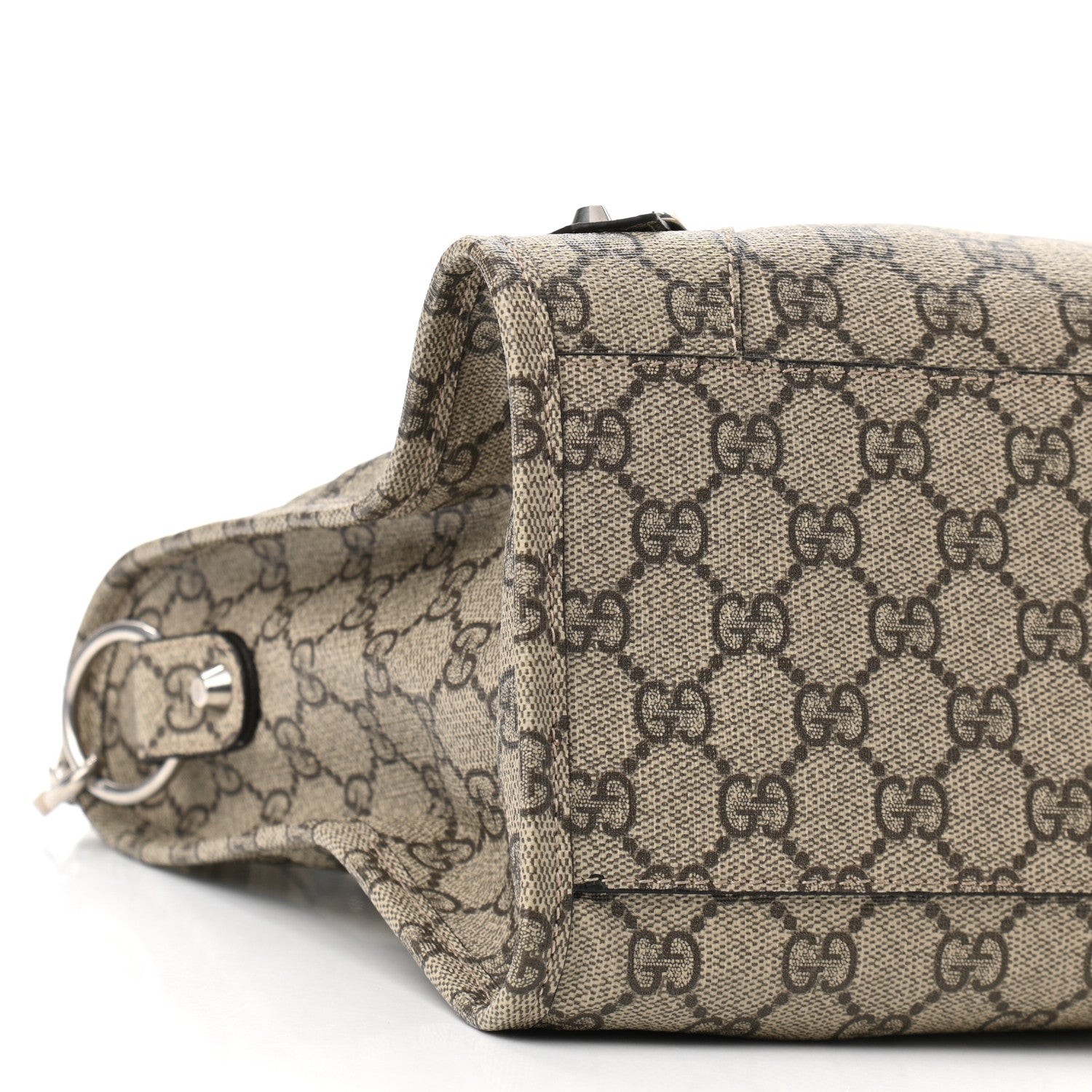 Balenciaga X GUCCI GG Supreme Monogram Neo Classic Silver Hardware City Beige Ebony 8 of 9