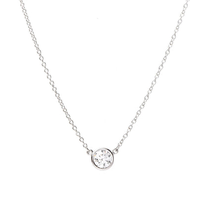 Tiffany Platinum Diamond .33ct Elsa Peretti Diamonds by the Yard Pendant Necklace 4 of 11