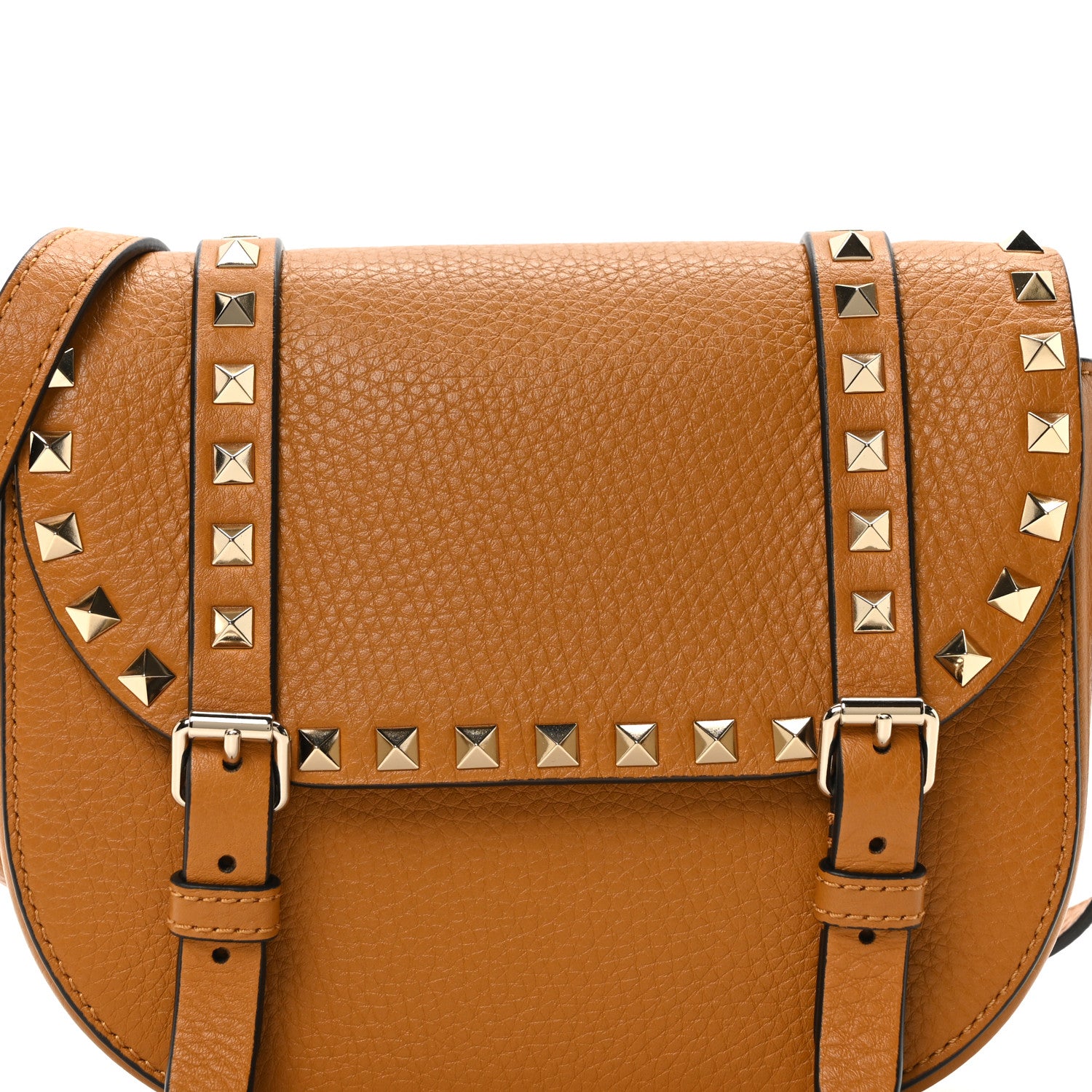 Valentino Garavani Vitello Small Rockstud Satchel Crossbody Bag Light Cuir 7 of 9