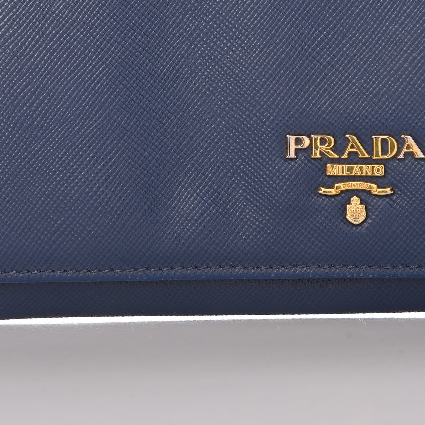Saffiano Metal Continental Flap Wallet Bleuette