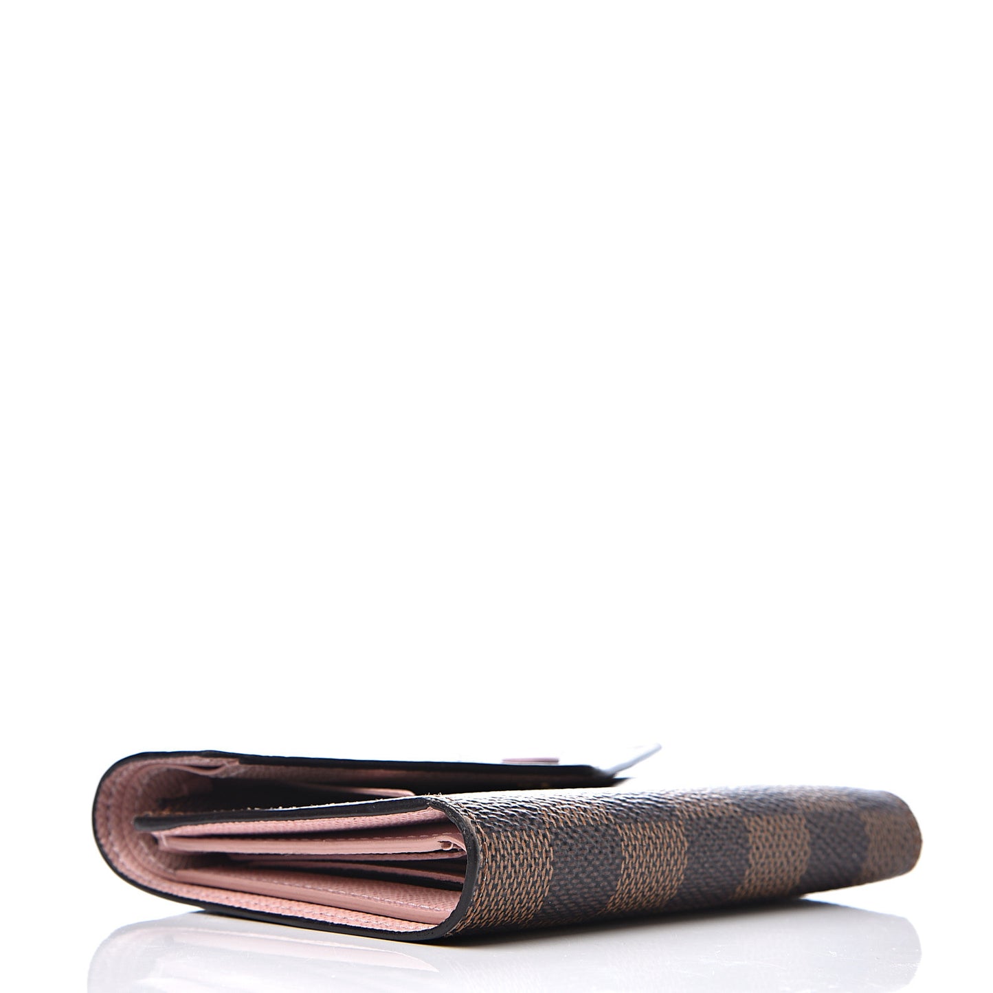 Damier Ebene Victorine Wallet Rose Ballerine