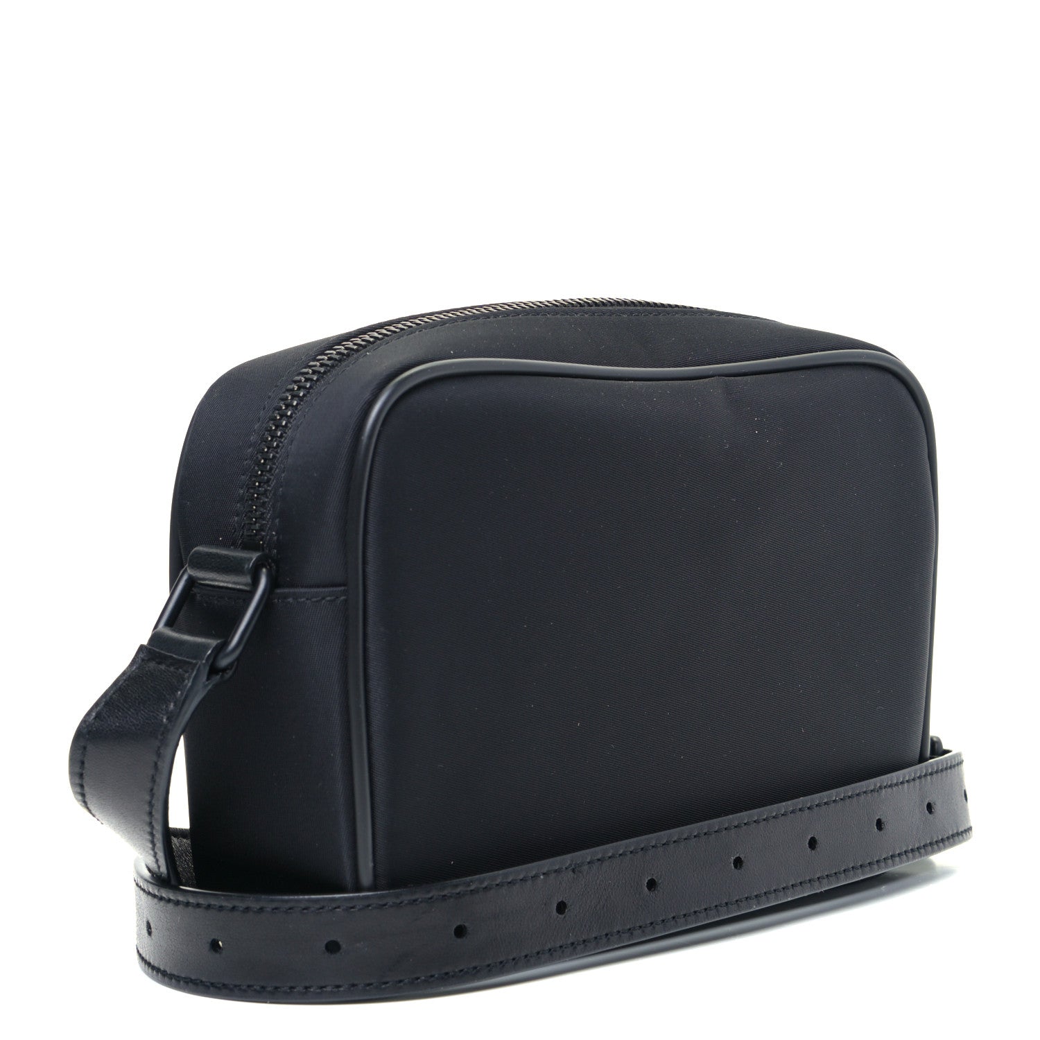 Saint Laurent Lambskin Nylon Small Camp Camera Bag Black 2 of 5