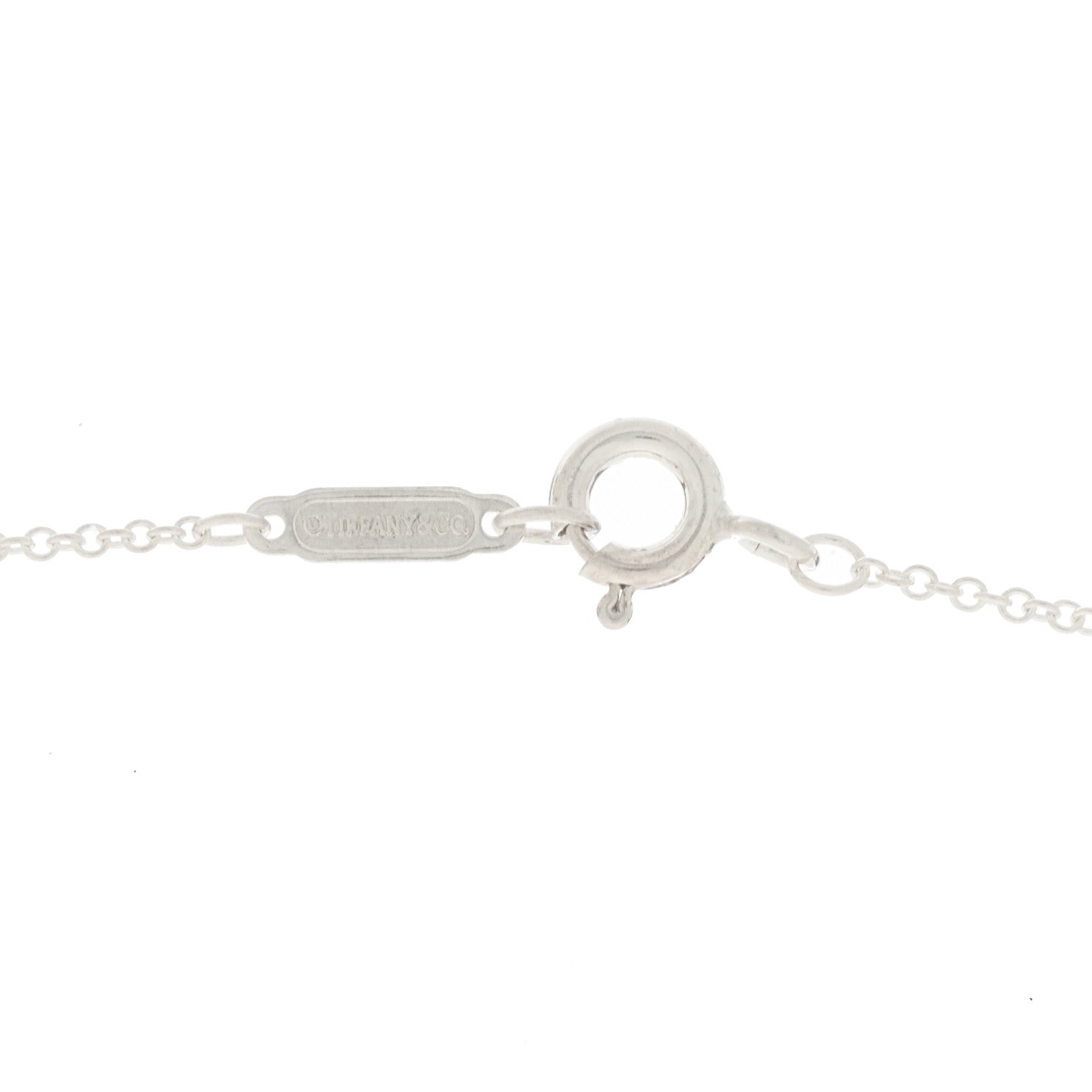 Tiffany Sterling Silver Small Heart Key Pendant Necklace 4 of 7