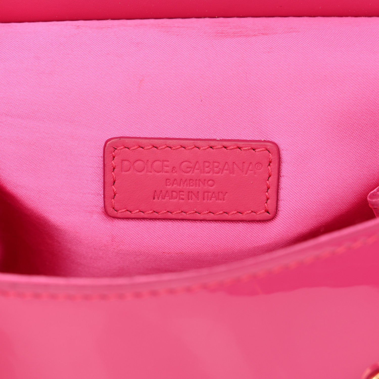 Dolce & Gabbana Patent Mini DG Girls Miss Sicily Satchel Dark Pink 6 of 14