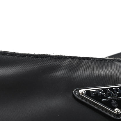 Prada Tessuto Nylon Studded New Vela Hobo Black Fuoco 10 of 11