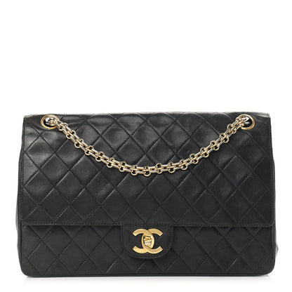 Chanel Lambskin Quilted Medium Double Flap Bijoux Chain Navy 1 of 11