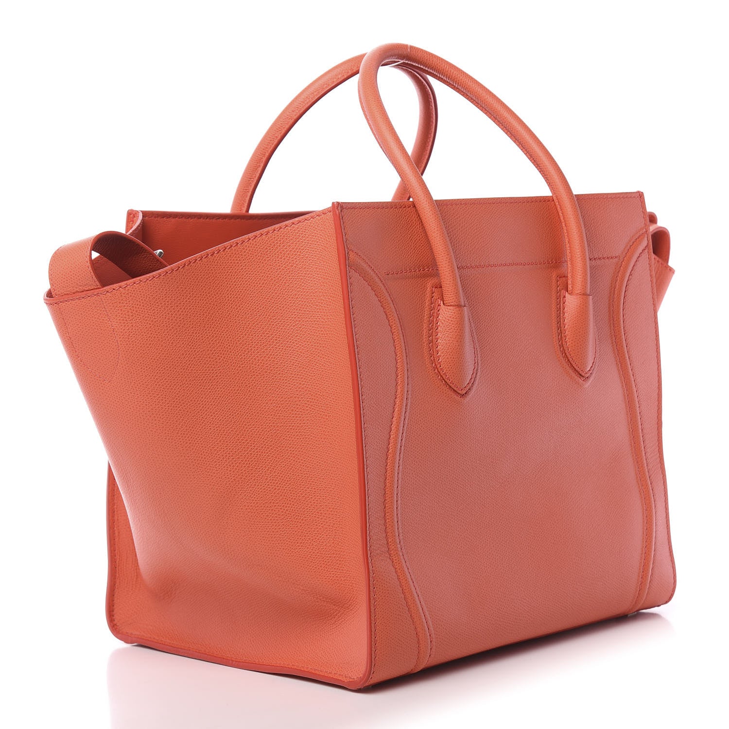 Celine Grained Calfskin Medium Phantom Luggage Coral 3 of 10