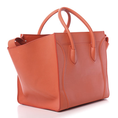 Celine Grained Calfskin Medium Phantom Luggage Coral 3 of 10