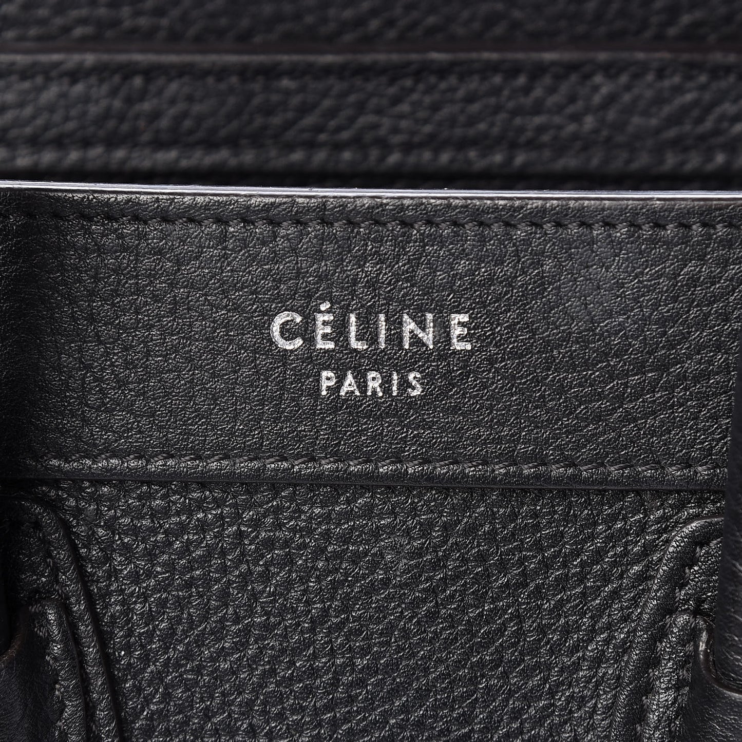 Drummed Calfskin Nano Luggage Black