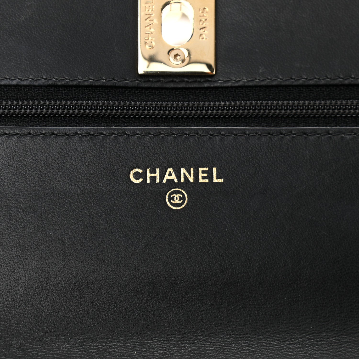 Chanel Lambskin Quilted Trendy CC Wallet On Chain WOC Black 6 of 13