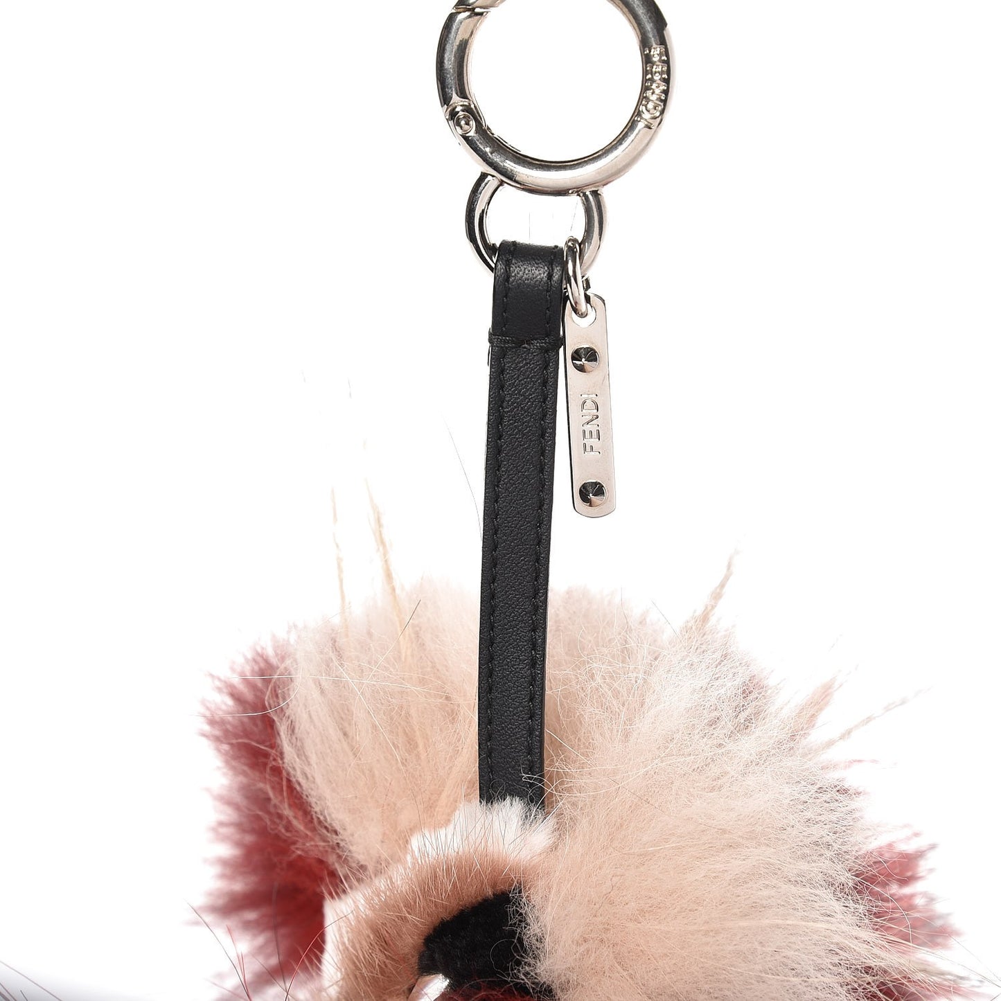 Fox Mink Rabbit Fur Furigami Monster Bag Bug Charm Red