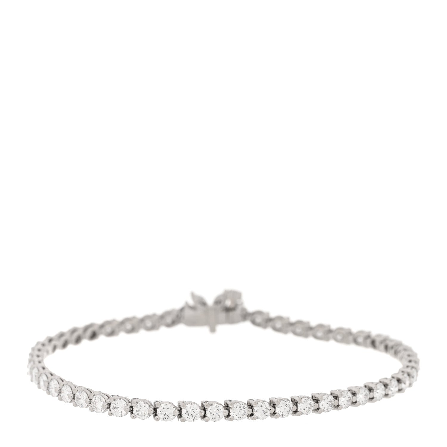 Tiffany Platinum Diamond 4.32ctw Victoria Tennis Bracelet 1 of 6