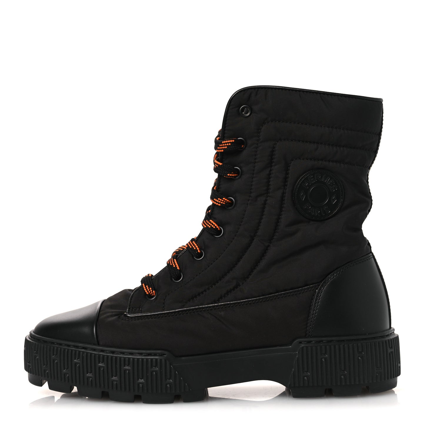 Calfskin Parachute Fresh Ankle Boots 40.5 Black