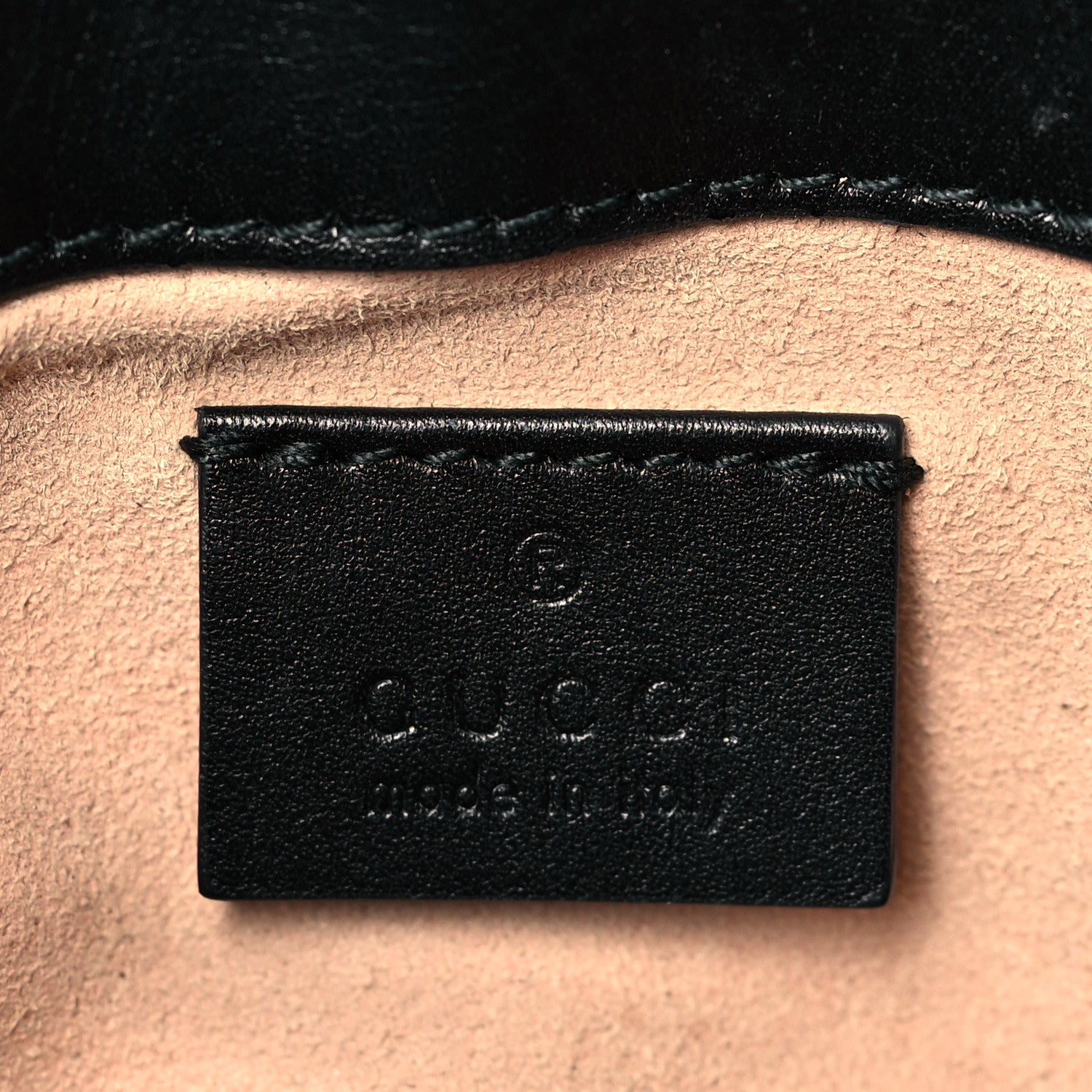 Gucci Calfskin Matelasse Super Mini GG Marmont Shoulder Bag Black 6 of 11