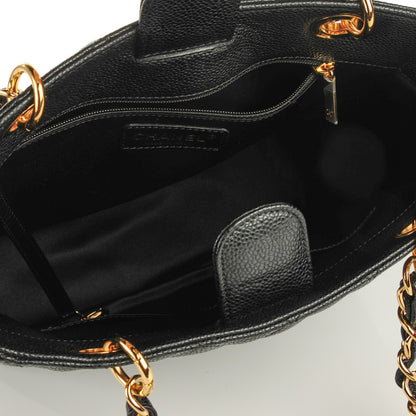 Chanel Caviar Quilted Petit Shopping Tote PST Black 7 of 7