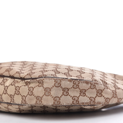 Gucci Monogram Medium Half Moon Hobo Dark Brown 7 of 15