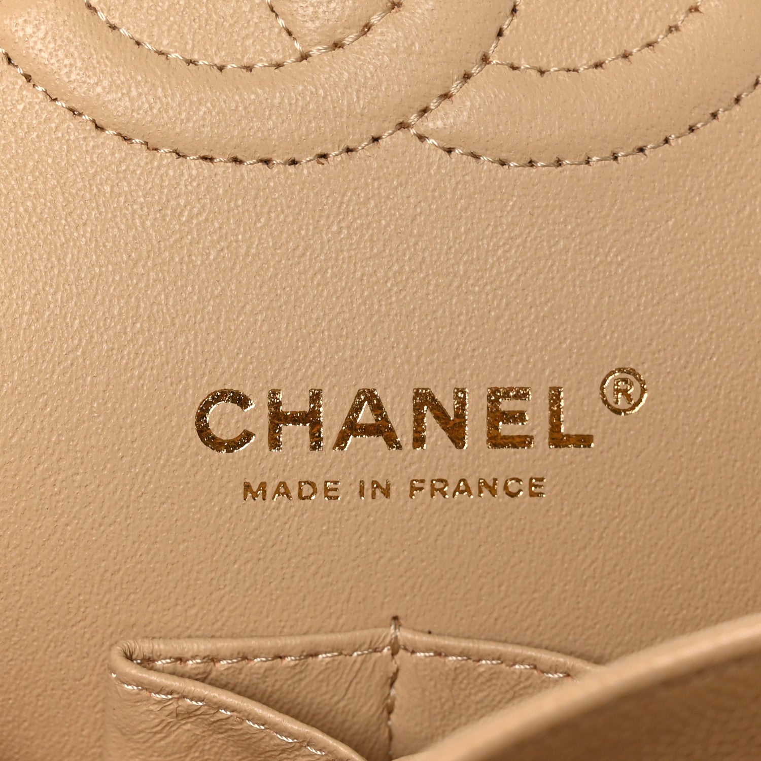 Chanel Caviar Quilted Medium Double Flap Light Beige 6 of 10