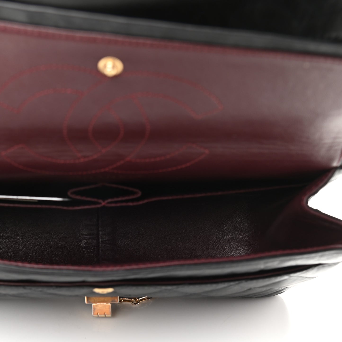 Aged Calfskin Quilted 2.55 Reissue 226 Flap Black