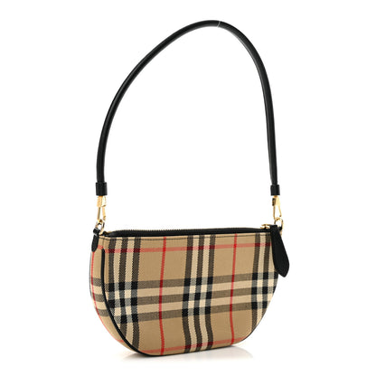 Burberry Vintage Check Calfskin Olympia Slim Pouch Archive Beige 2 of 12