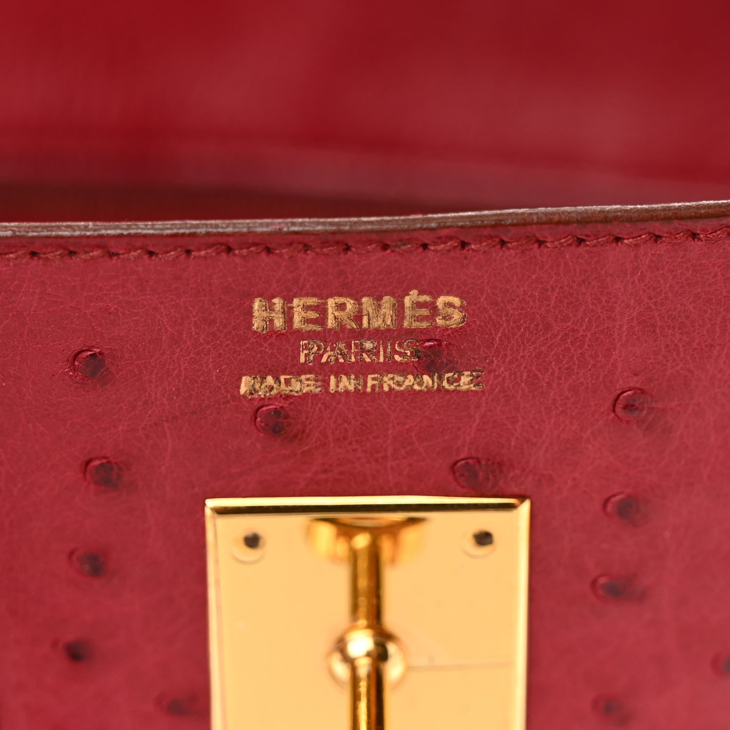 Hermes Ostrich HAC Birkin 32 Rouge Vif 5 of 12