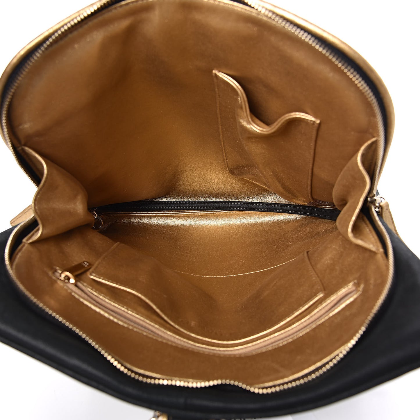 Iridescent Calfskin Embroidered Paris Salzburg Hunting Backpack Black