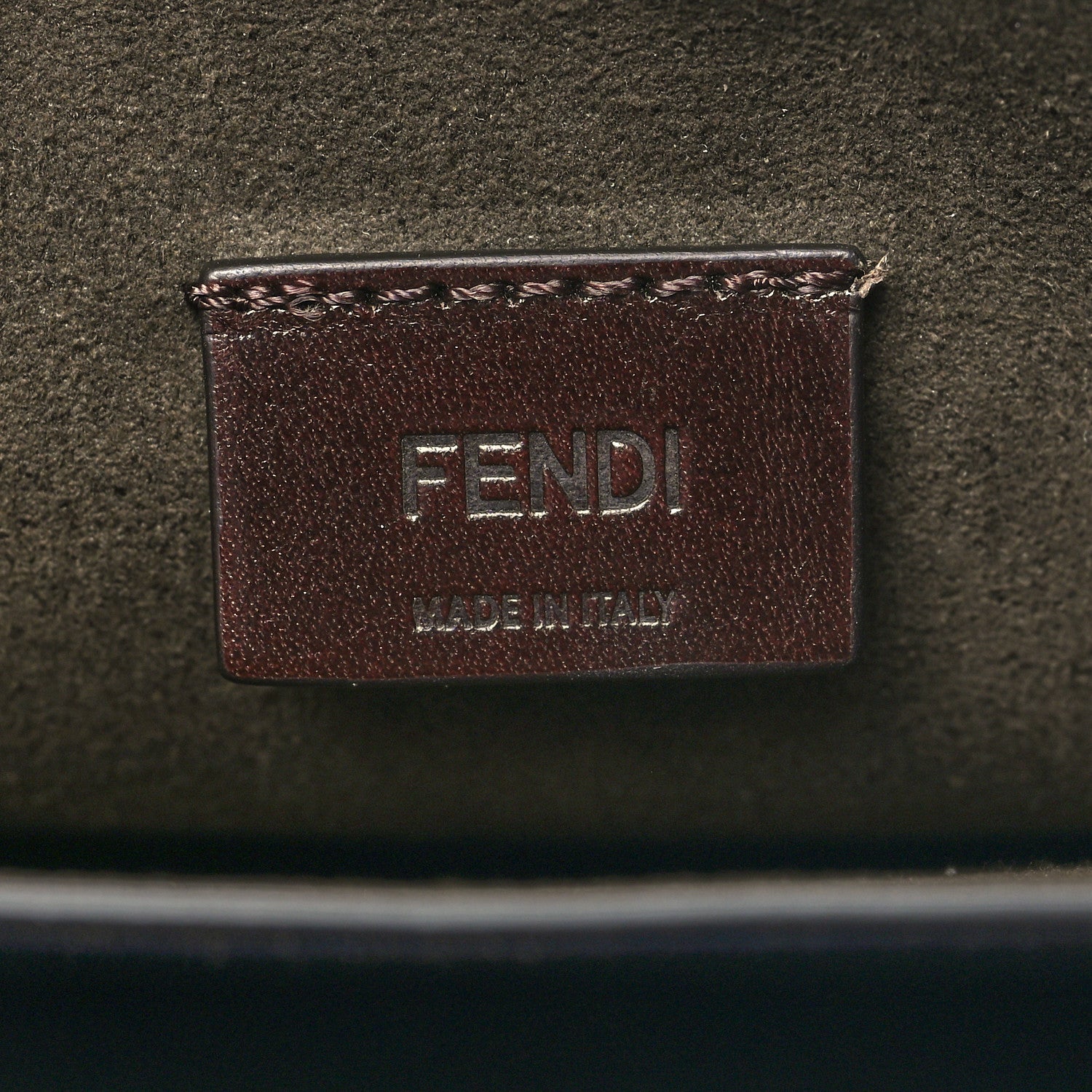 Fendi Vitello Vernice Mou Karligraphy Crossbody Bag Bluette 7 of 11