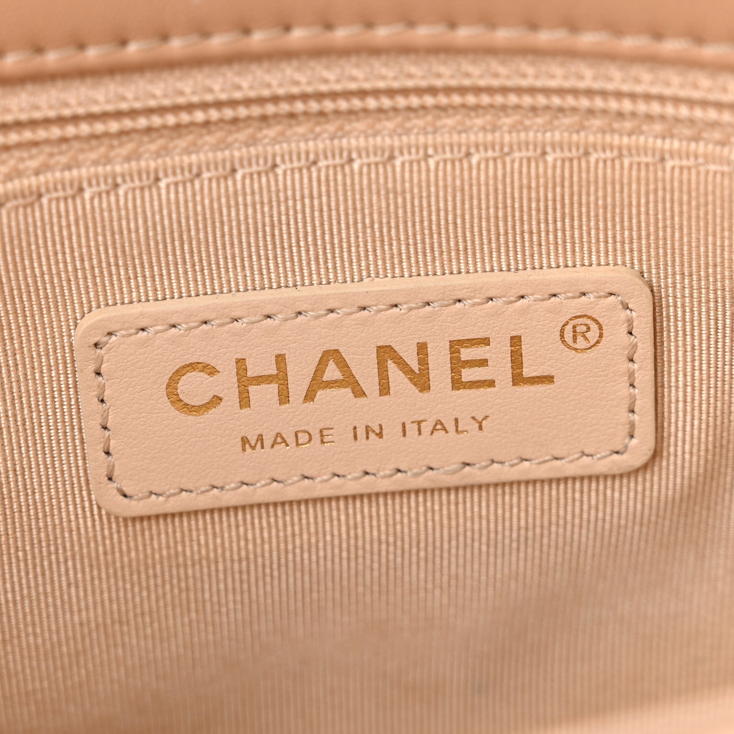 Chanel Calfskin Quilted Enchained Flap Beige 6 of 10