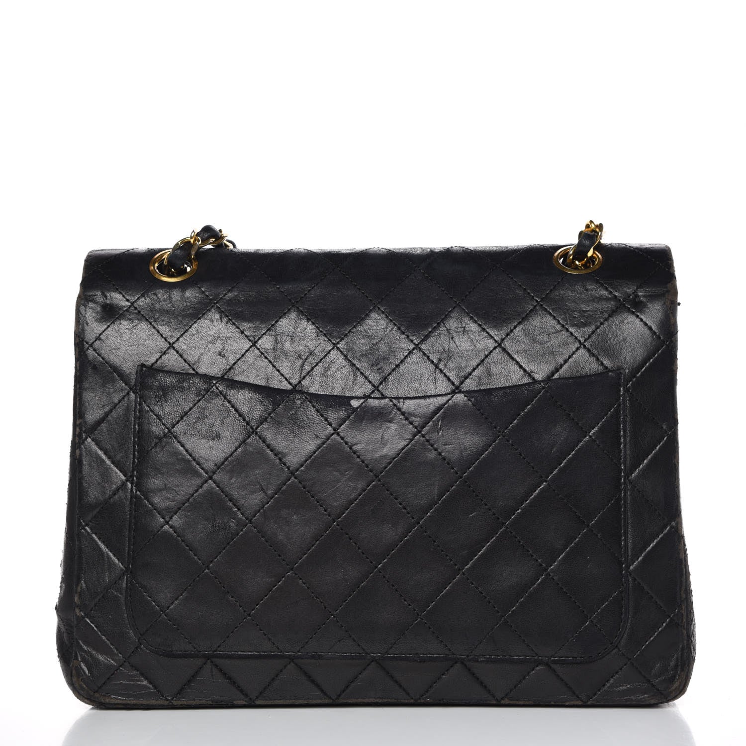Chanel Lambskin Quilted Medium Double Flap Black 29 of 32