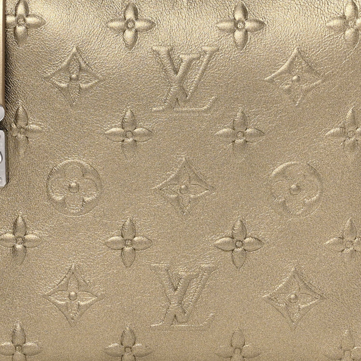 Louis Vuitton Calfskin Debossed Monogram Side Trunk Light Gold 7 of 9