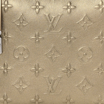Louis Vuitton Calfskin Debossed Monogram Side Trunk Light Gold 7 of 9