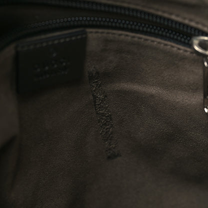 Gucci Guccissima Signature Medium Flat Messenger Bag Black 11 of 11