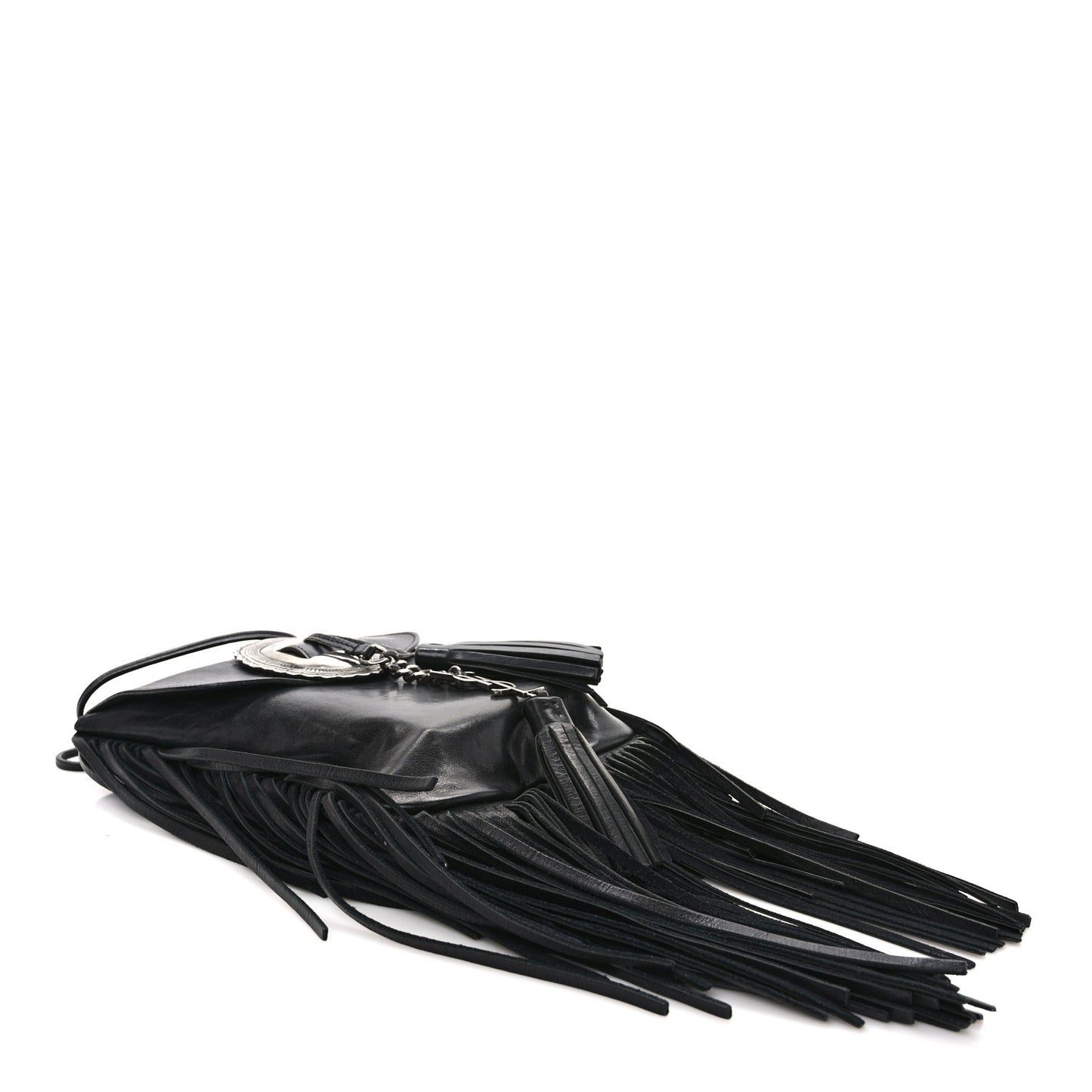 Lambskin Anita Tassed Crossbody Bag Black