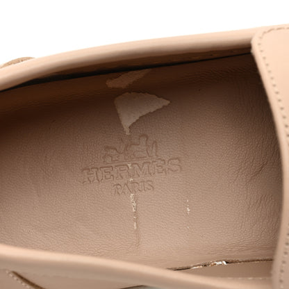 Hermes Calfskin Game Slip On Sneakers 37.5 Beige Nude 7 of 9