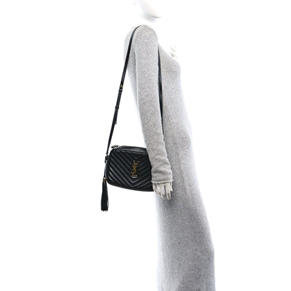 Saint Laurent Calfskin Matelasse Monogram Lou Camera Bag Black 2 of 10