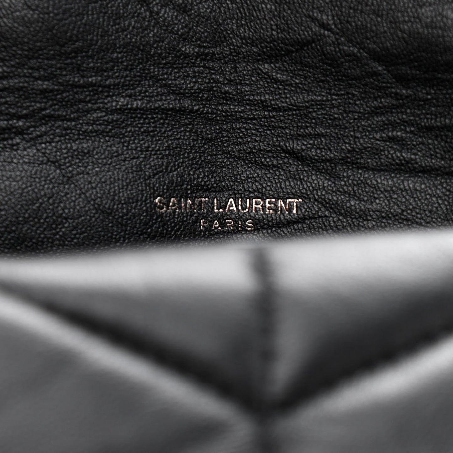 Calfskin Quilted Toy Loulou Puffer Monogram Monochrome Chain Satchel Black