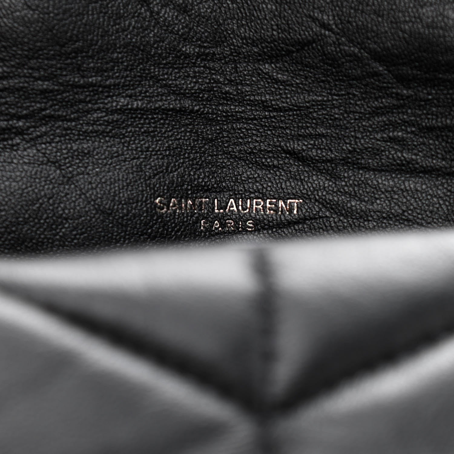 Saint Laurent Calfskin Quilted Toy Loulou Puffer Monogram Monochrome Chain Satchel Black 5 of 10