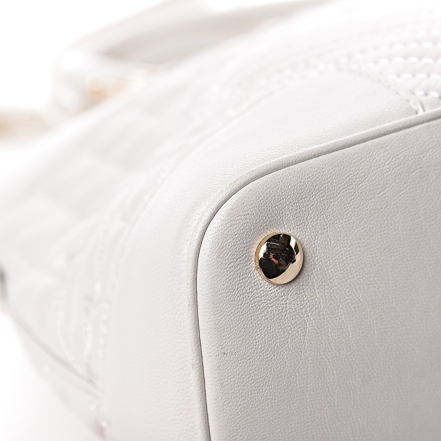 Barocco Quilted Nappa Altea Vanitas Lady Athena White